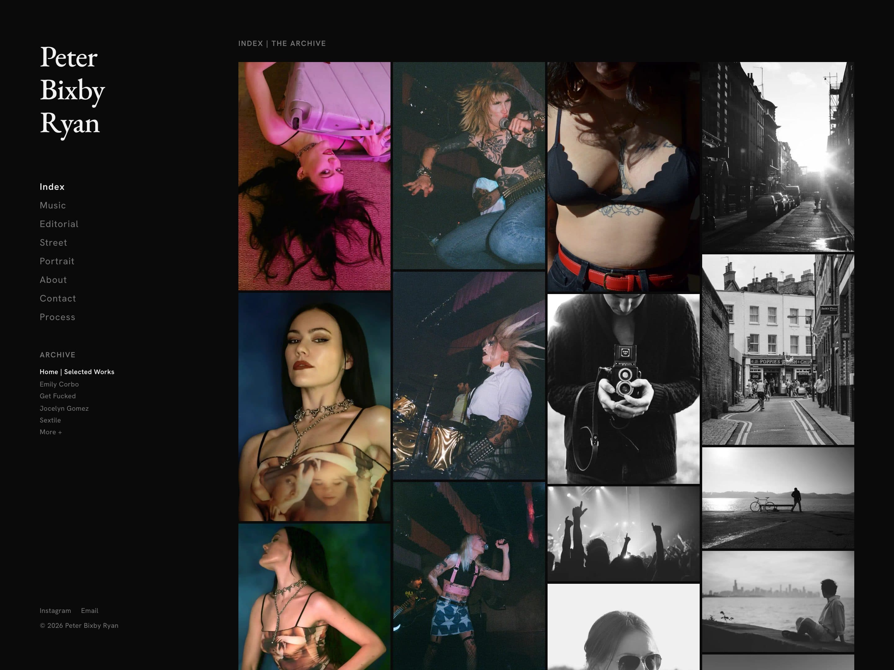 Peter Ryan — website built by saang